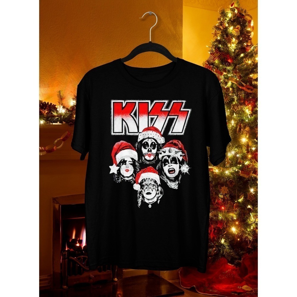 KISS Band Christmas T-Shirt Holiday Rock Fan Tee
